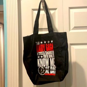 Lady Gaga VIP black canvas bag.